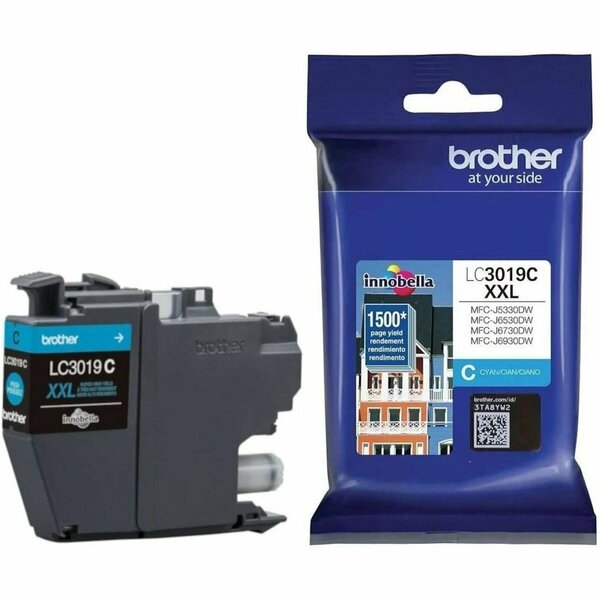 Brother International Super High Yield Cyn Ink Crtrd LC3019C